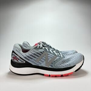 New Balance 860 v9 Grey Pink Black Lace Up Running Shoes Women's Size 8.5